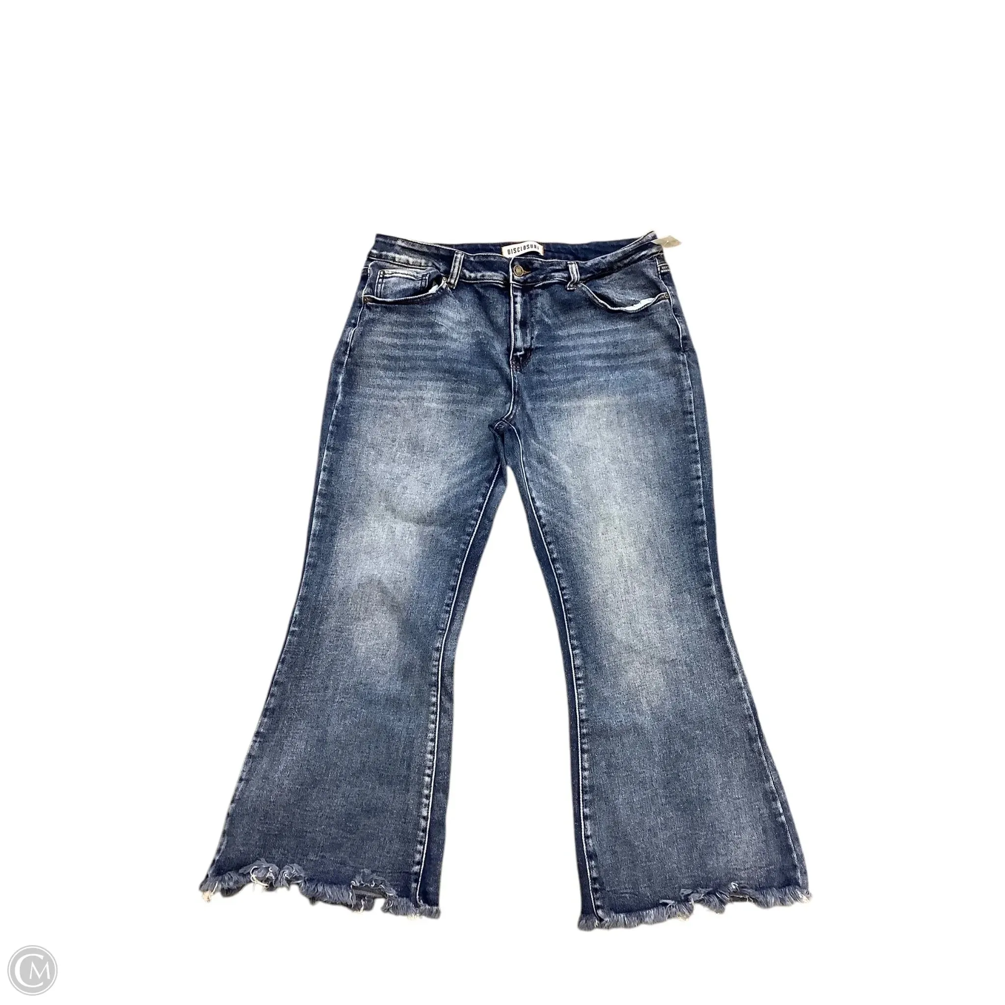 Jeans Cropped By Cmc In Blue Denim, Size: 16