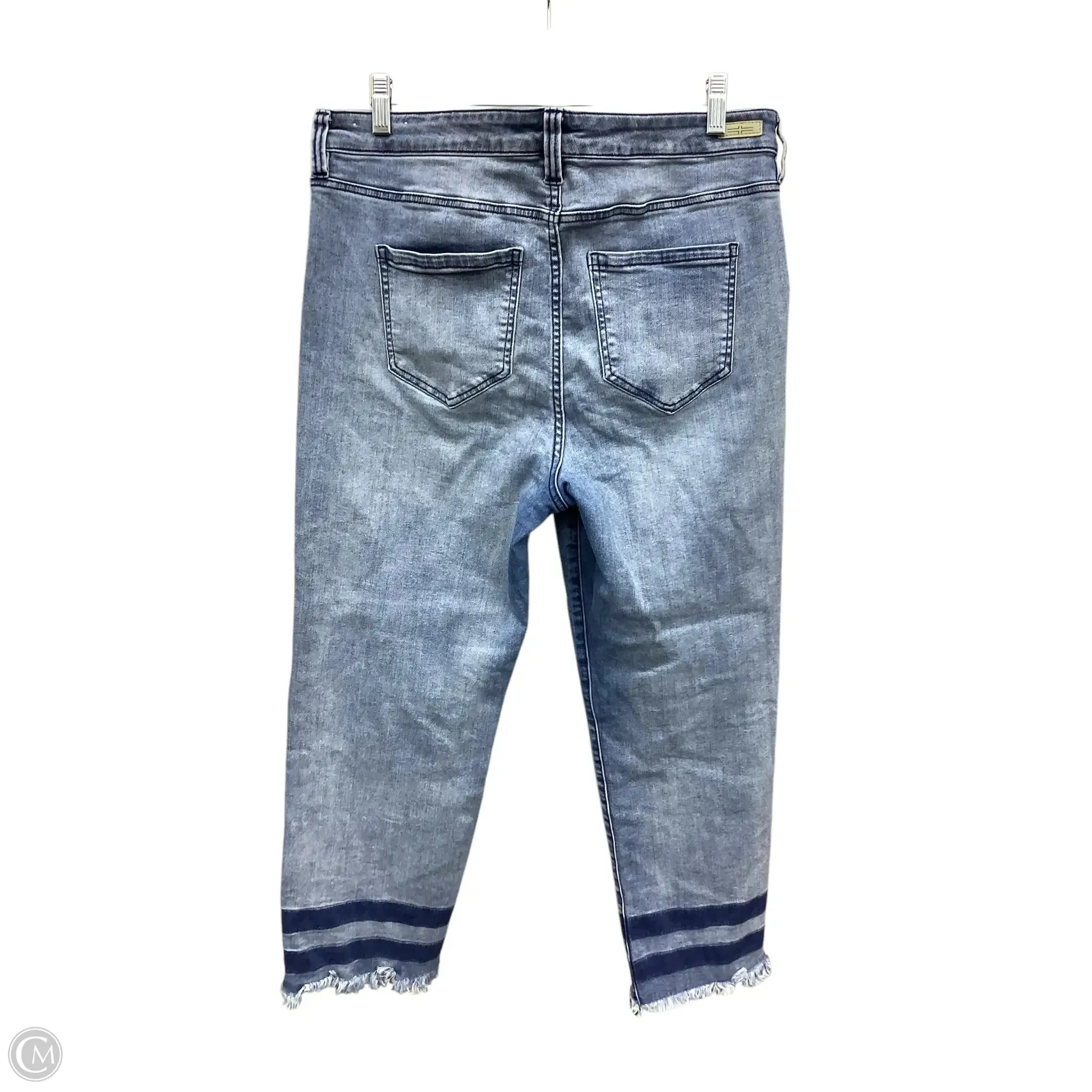 Jeans Cropped By Liverpool In Blue Denim, Size: 12