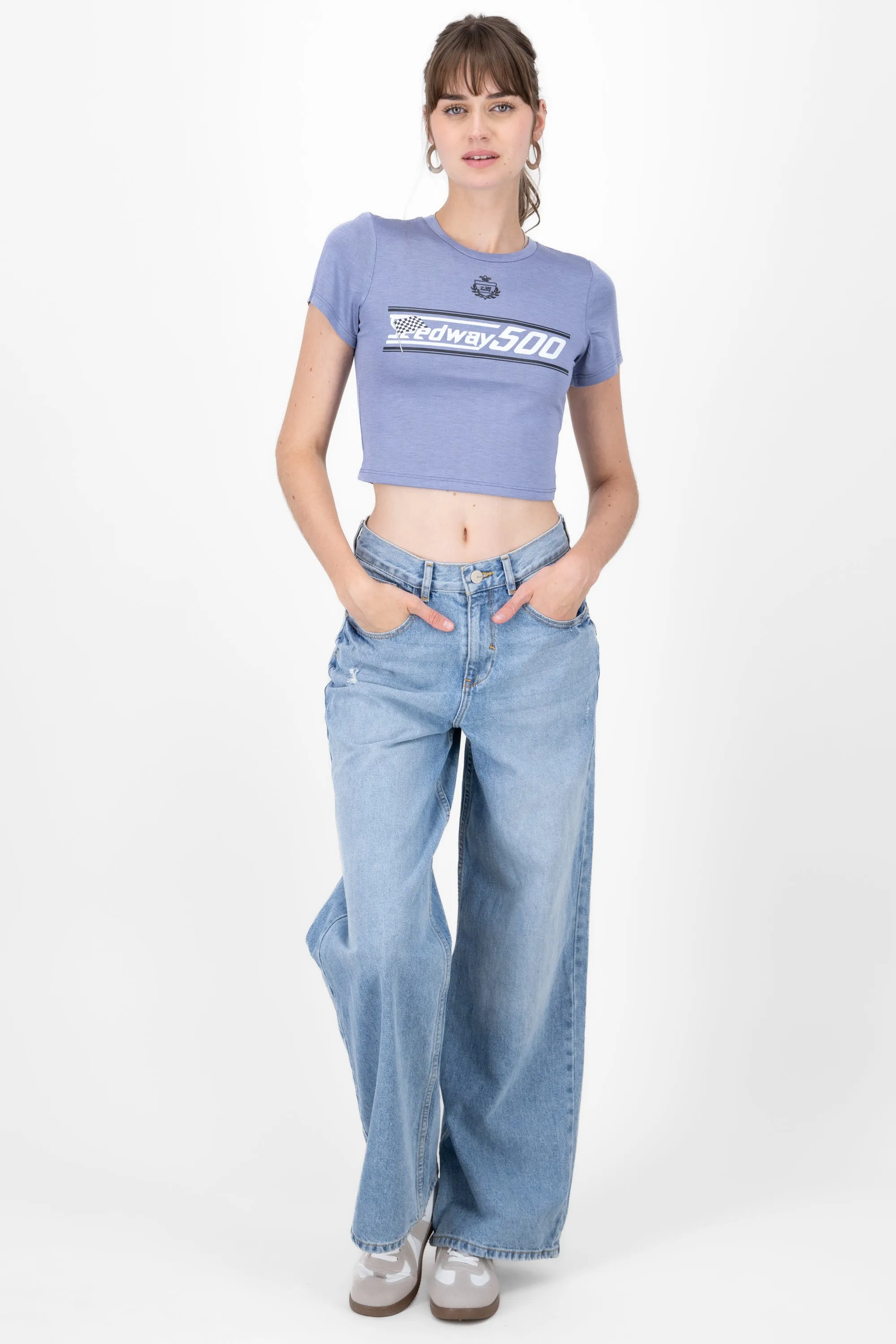 Jeans wide leg amplios destrucción
