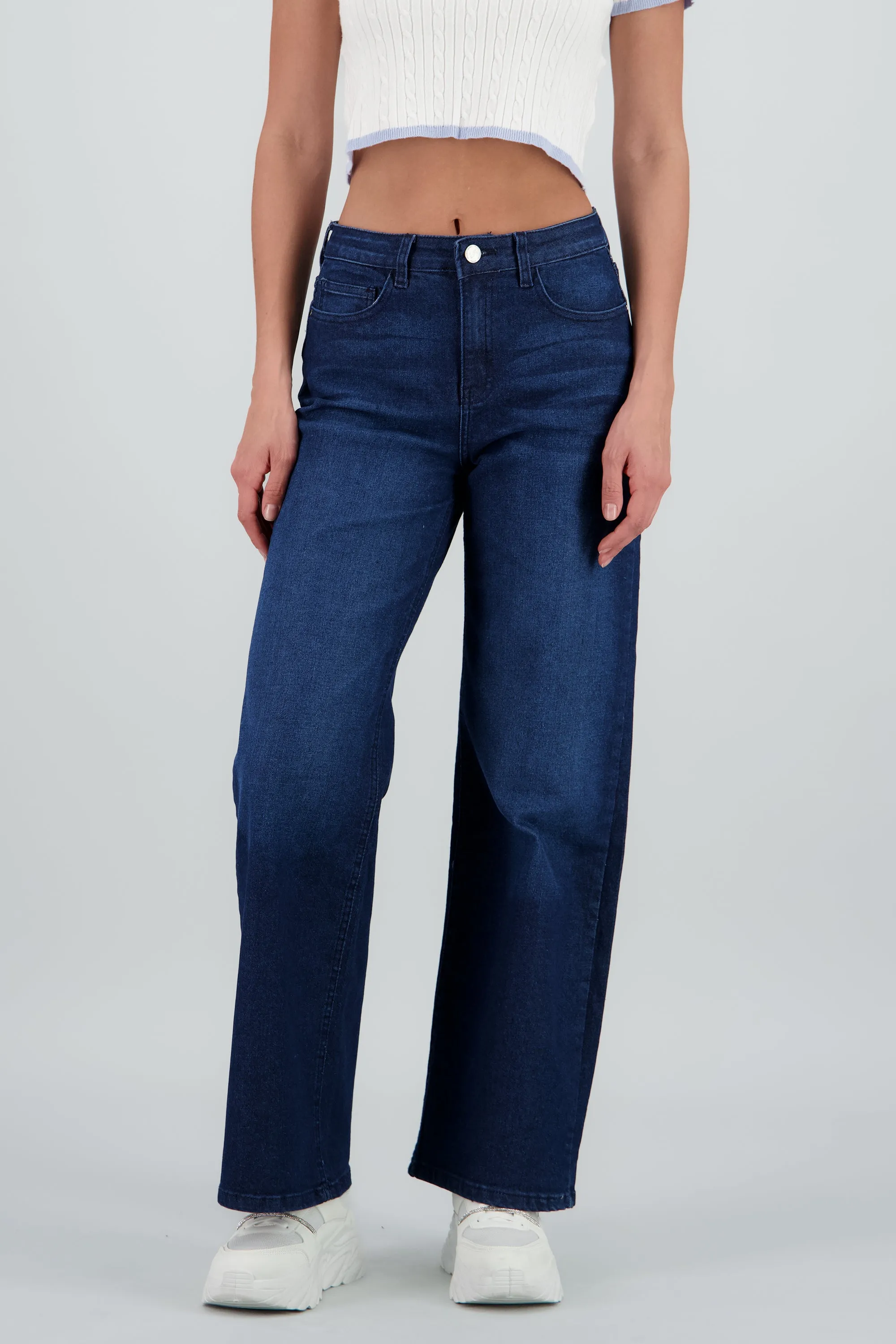 Jeans wide leg básicos