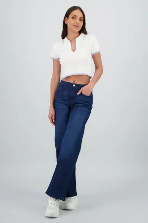 Jeans wide leg básicos