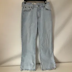 Jeans Wide Leg By Abercrombie And Fitch In Blue Denim, Size: 0