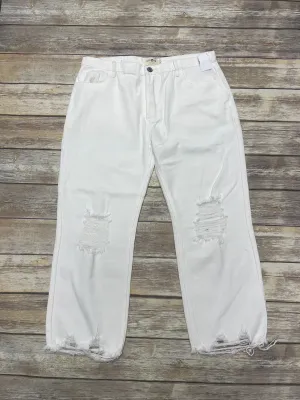 Jeans Wide Leg By Umgee In Cream Denim, Size: 6