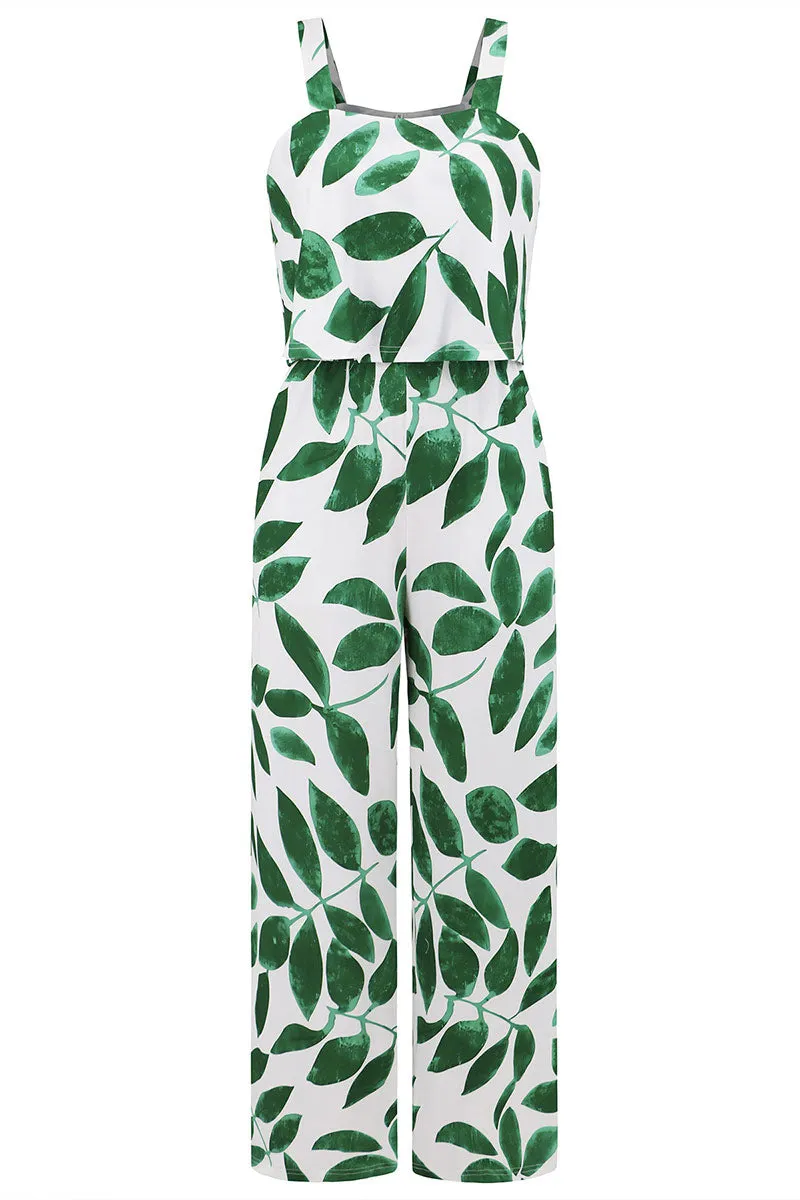 JNF4203 Printed Sleeveless Jumpsuit