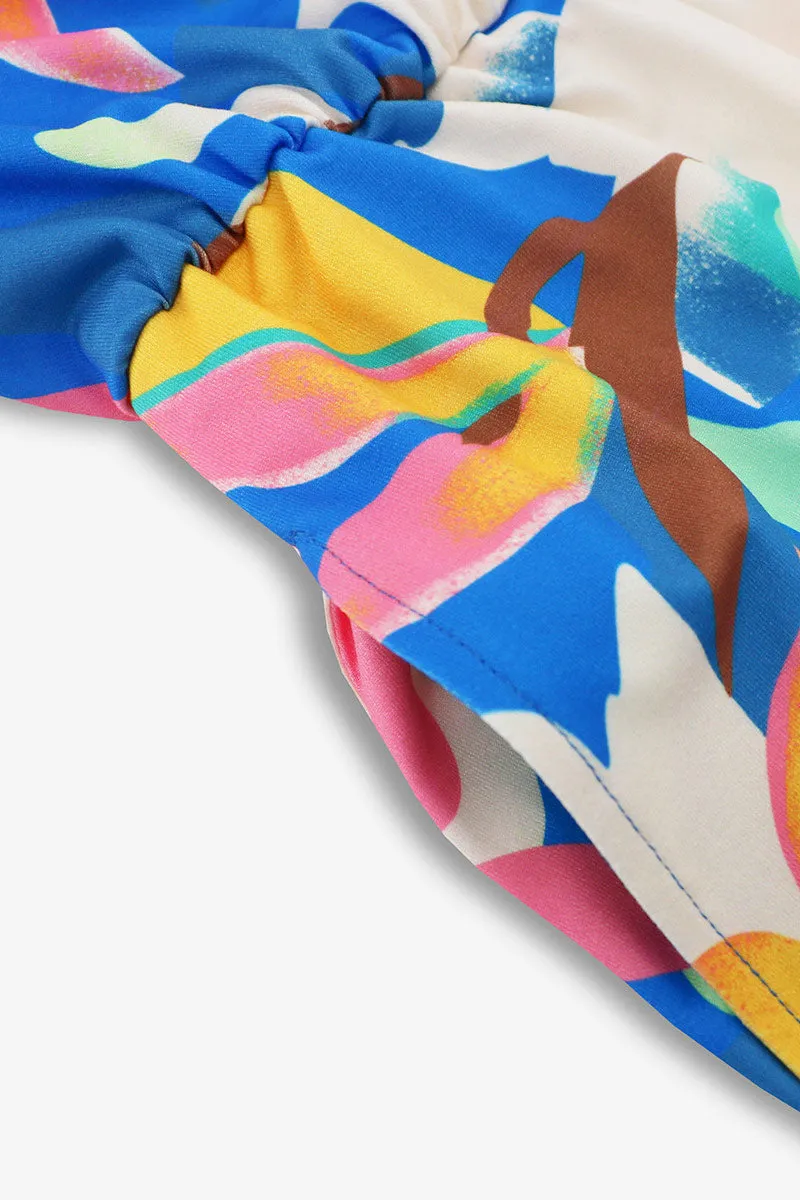 JNF4203 Printed Sleeveless Jumpsuit