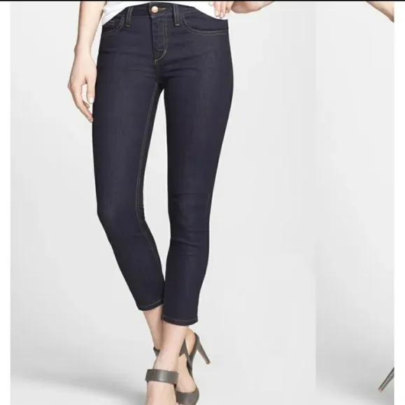 Joe's Jeans Women's Skinny Cropped Jeans Dark Wash Denim Size 30 Pants