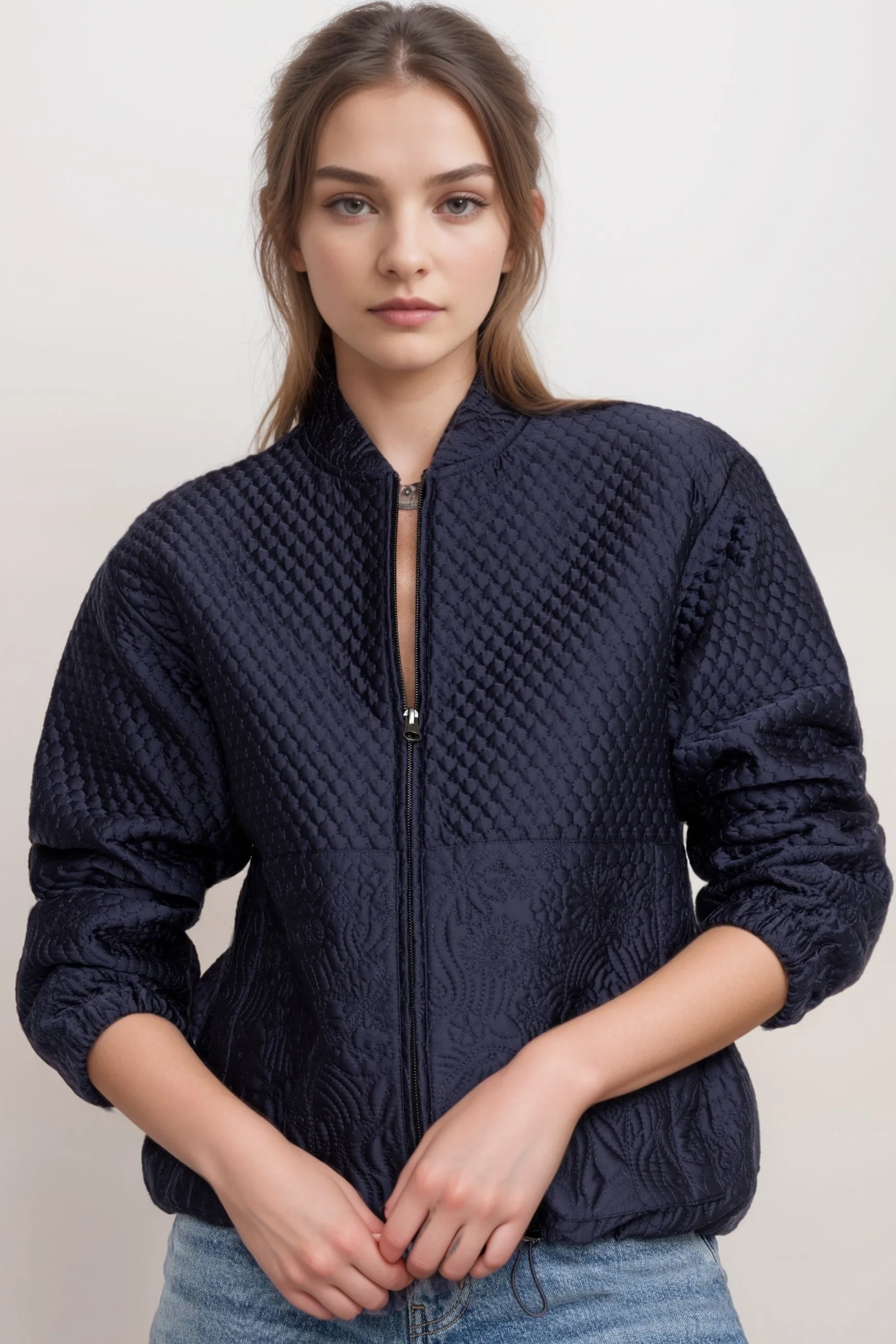 Johnny Was Navy Hazel Karmen Quilted Jacket C44424-9