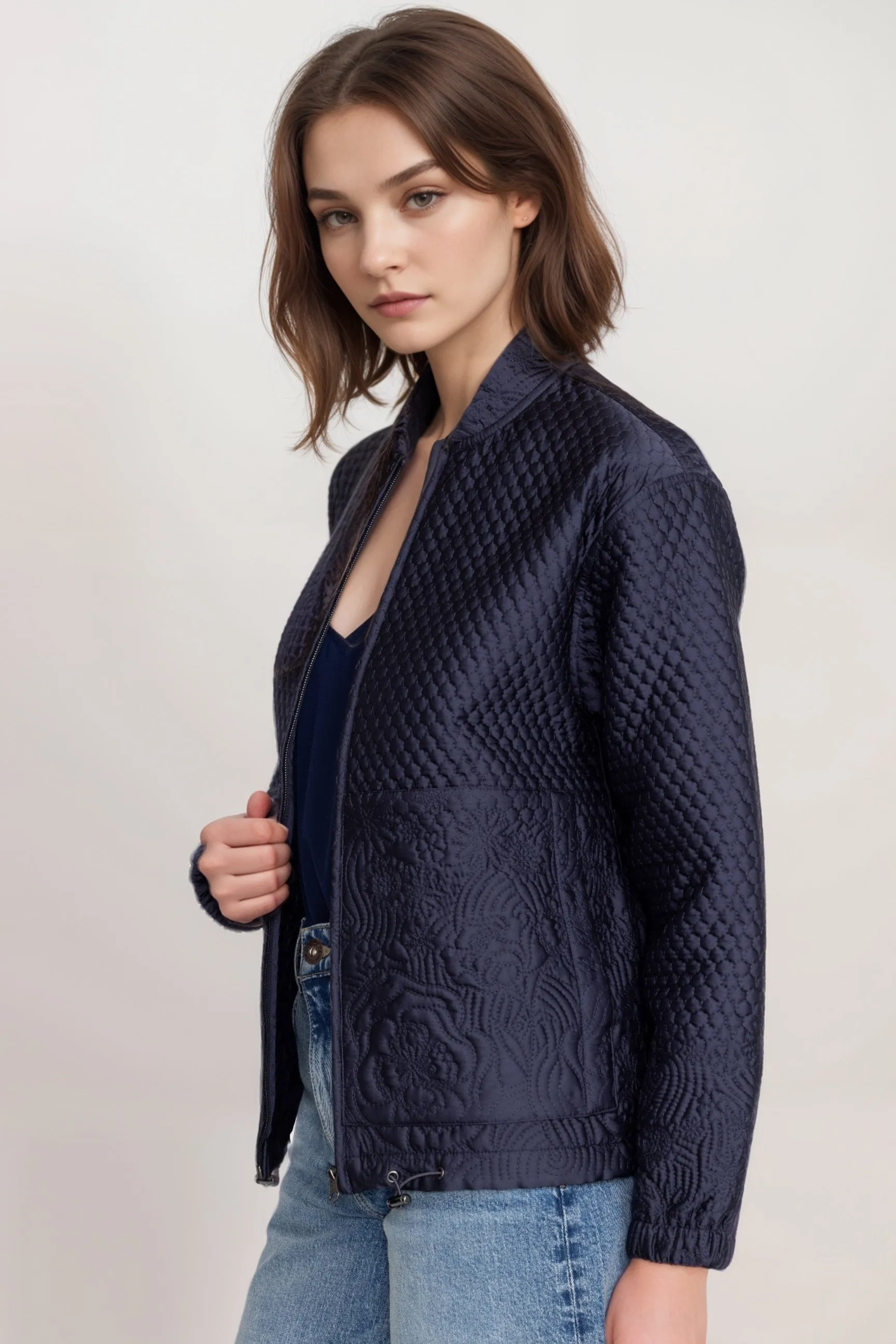 Johnny Was Navy Hazel Karmen Quilted Jacket C44424-9