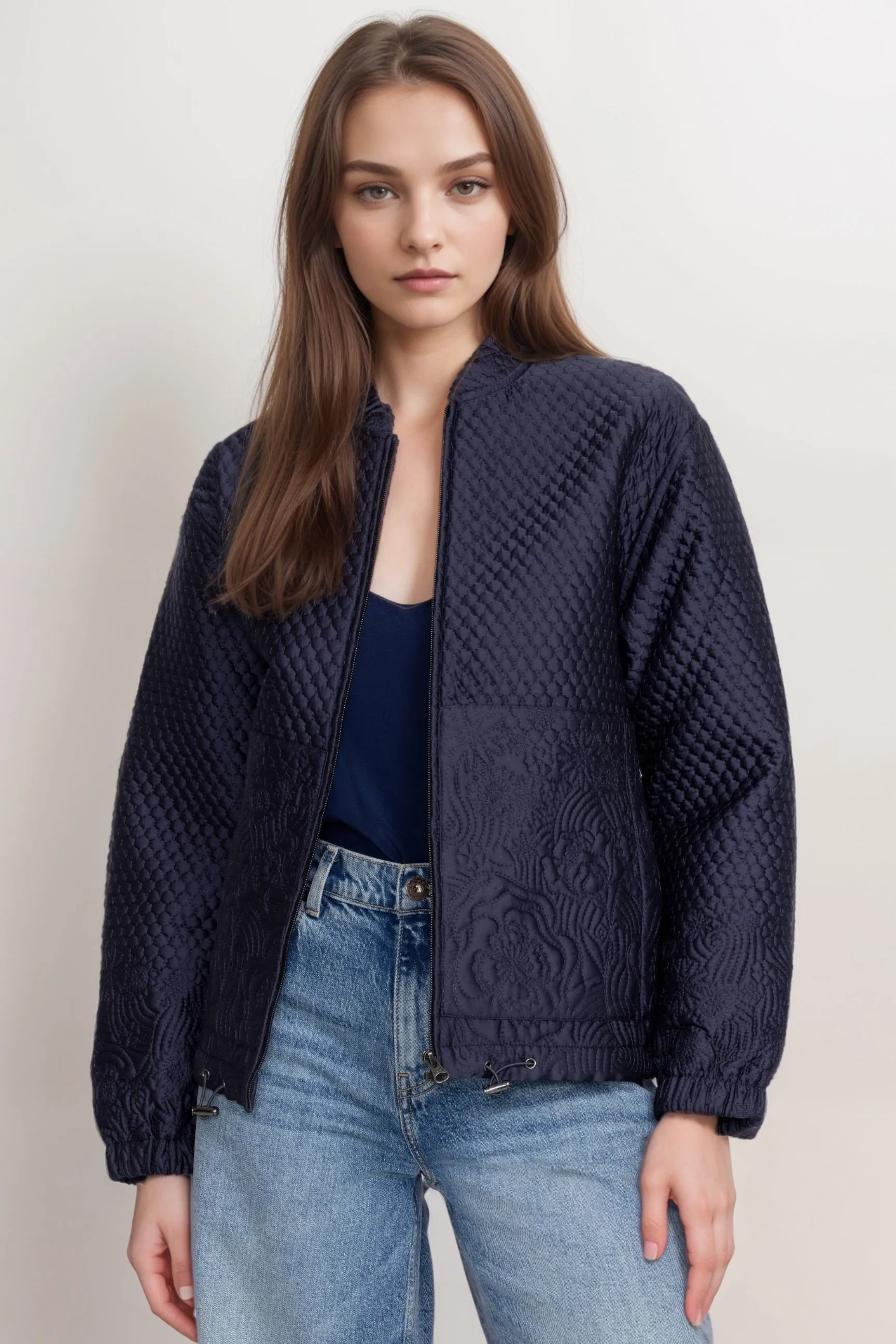Johnny Was Navy Hazel Karmen Quilted Jacket C44424-9