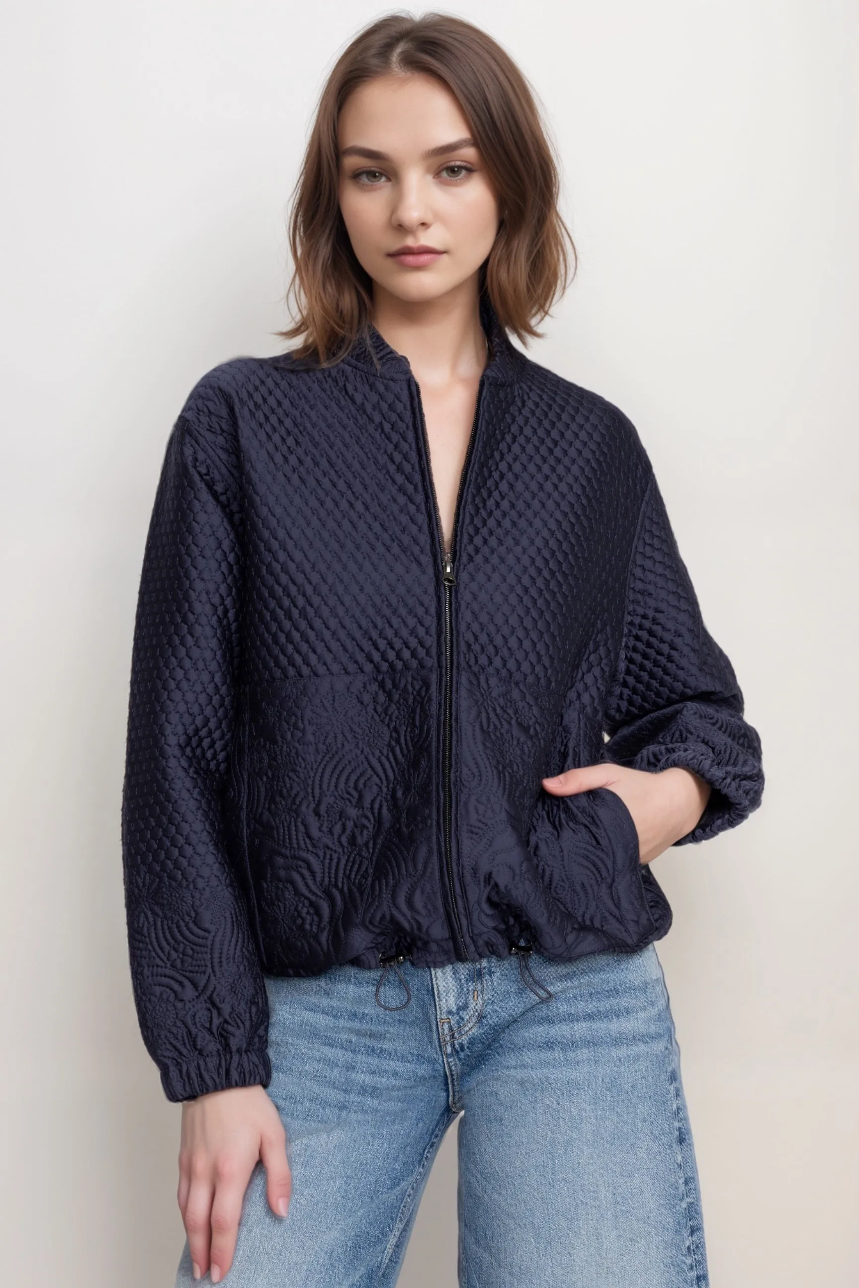 Johnny Was Navy Hazel Karmen Quilted Jacket C44424-9