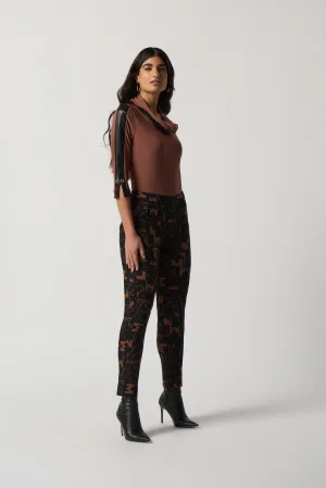 Joseph Ribkoff Word Print Slim-Fit Pants Jr233279