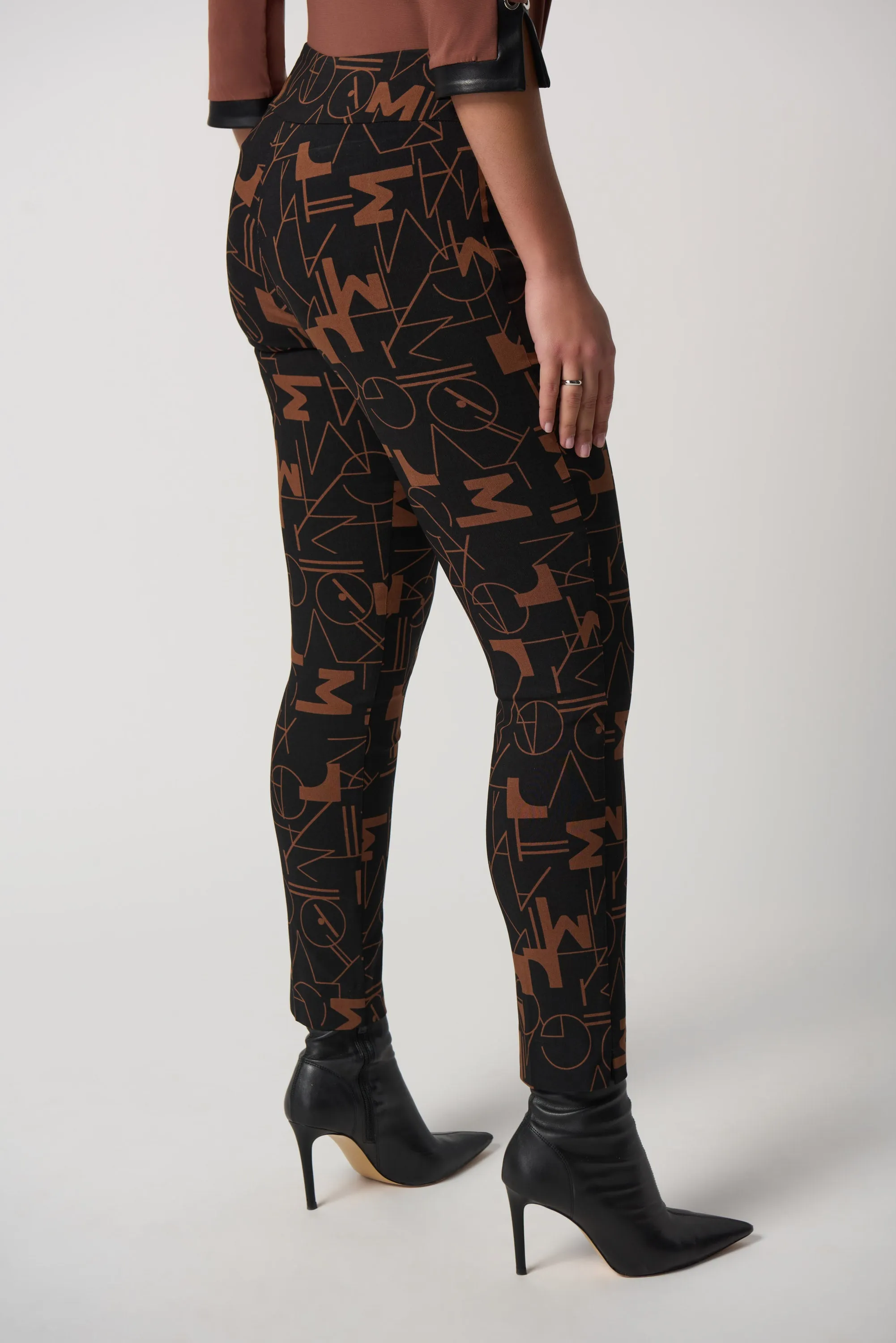 Joseph Ribkoff Word Print Slim-Fit Pants Jr233279