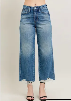Judy Blue Destroyed Hem Cropped Jean