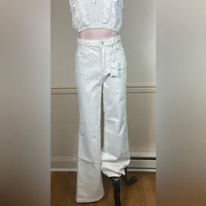 Judy blue high waisted wide leg white jeans