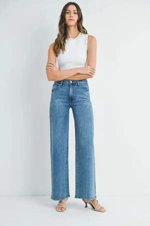 Just Black | Stretch Wide Leg {Dark Denim}