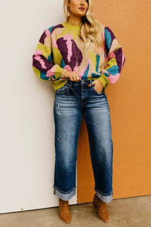 Kan Can Denim | Cropped Wide Leg Cuff Denim - KC5518D