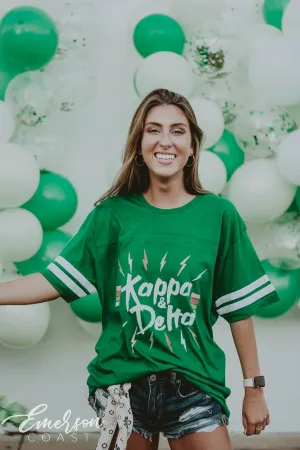 Kappa Delta Shamrock Stripe Tshirt