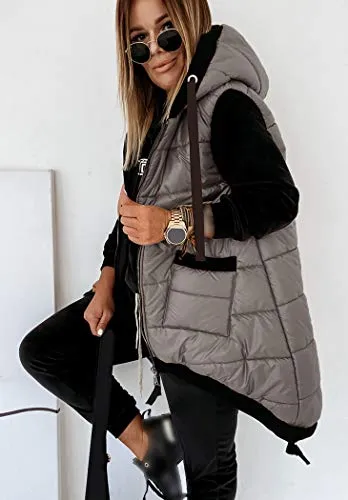 Kaxindeb Women's Hooded Outwear Vest