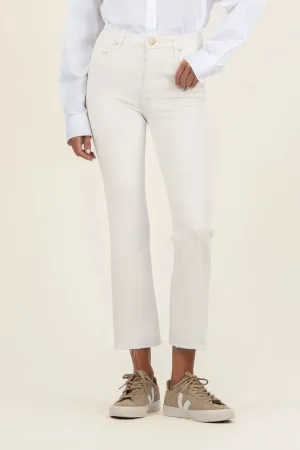KELSEY HIGH RISE ANKLE  FLARE WITH RAW HEM
