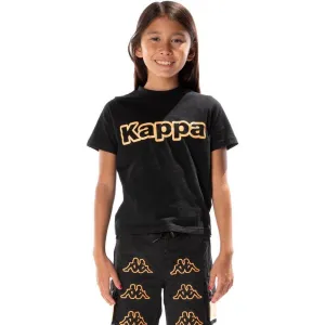 Kid's Logo Tape Erco T-shirt, Black/Orange/White
