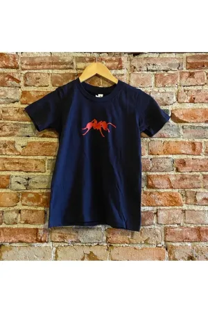 Kids Navy Logo Tee