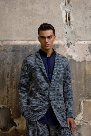 Kleos Blazer Printed Blue