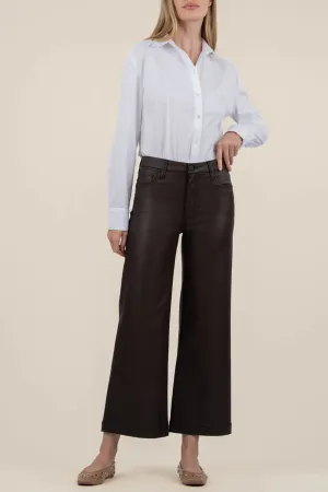 Kut From Kloth: Meg High Rise Fab Wide Leg in Chocolate