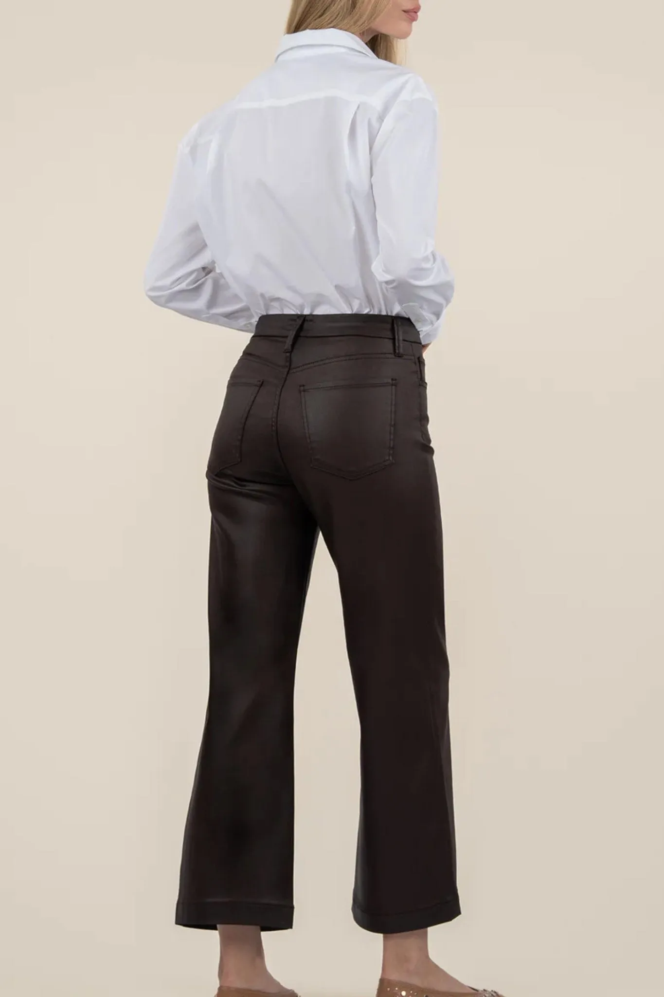 Kut From Kloth: Meg High Rise Fab Wide Leg in Chocolate