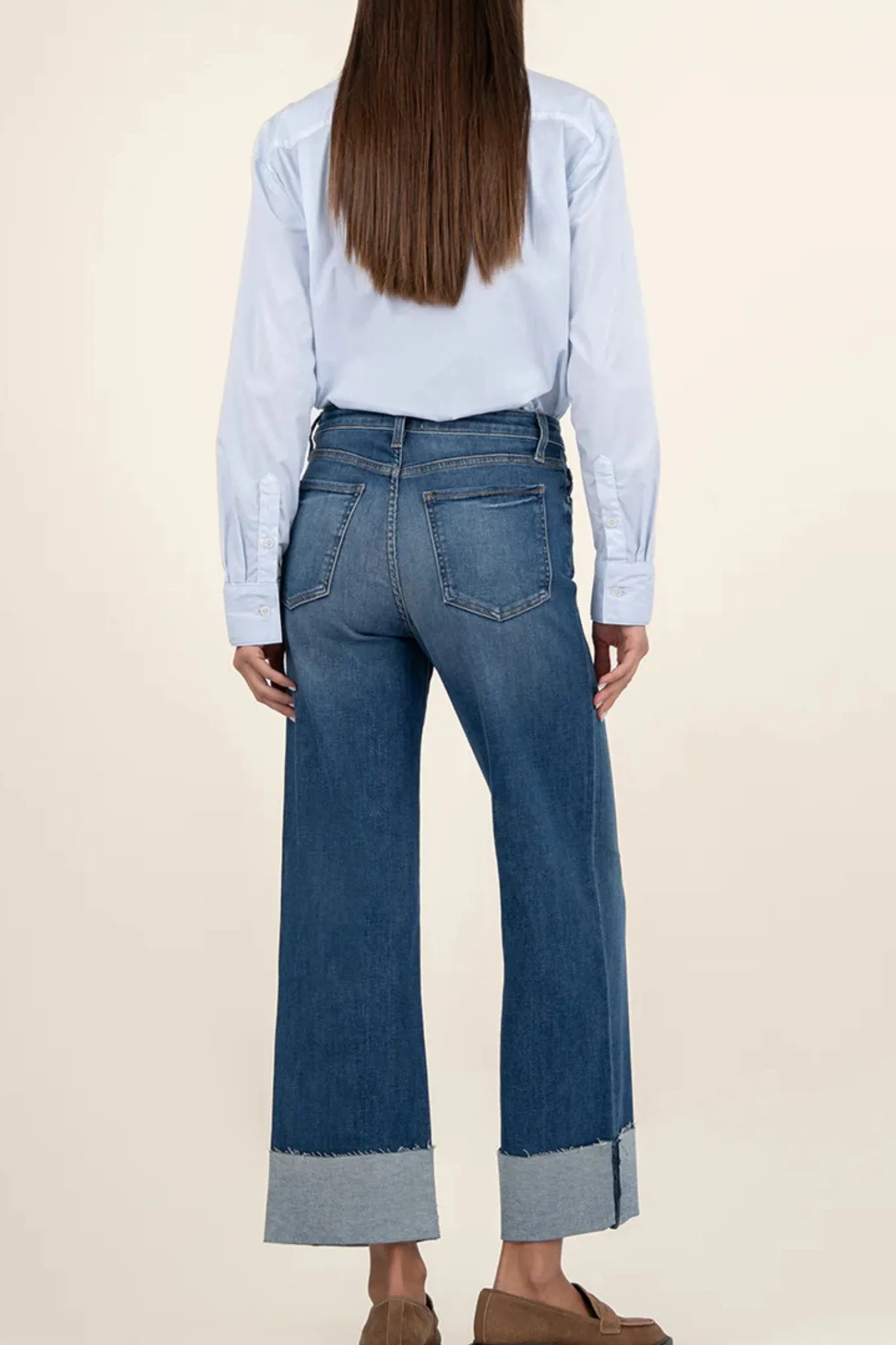 Kut From Kloth: Sienna High Rise Wide Leg Cuff Jeans