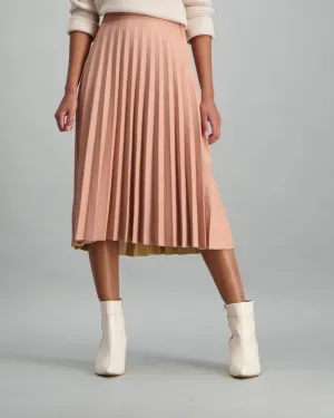 Ladies-Pleated PU Skirt