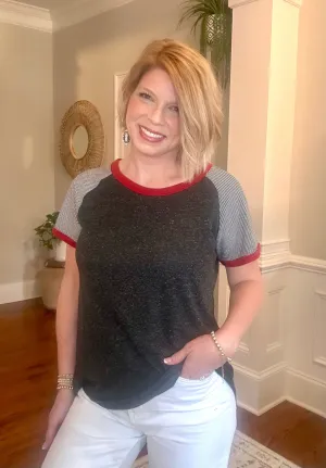 *LAST ONE* Red Ringer Tee