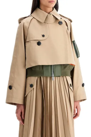 layered effect trench-style blous