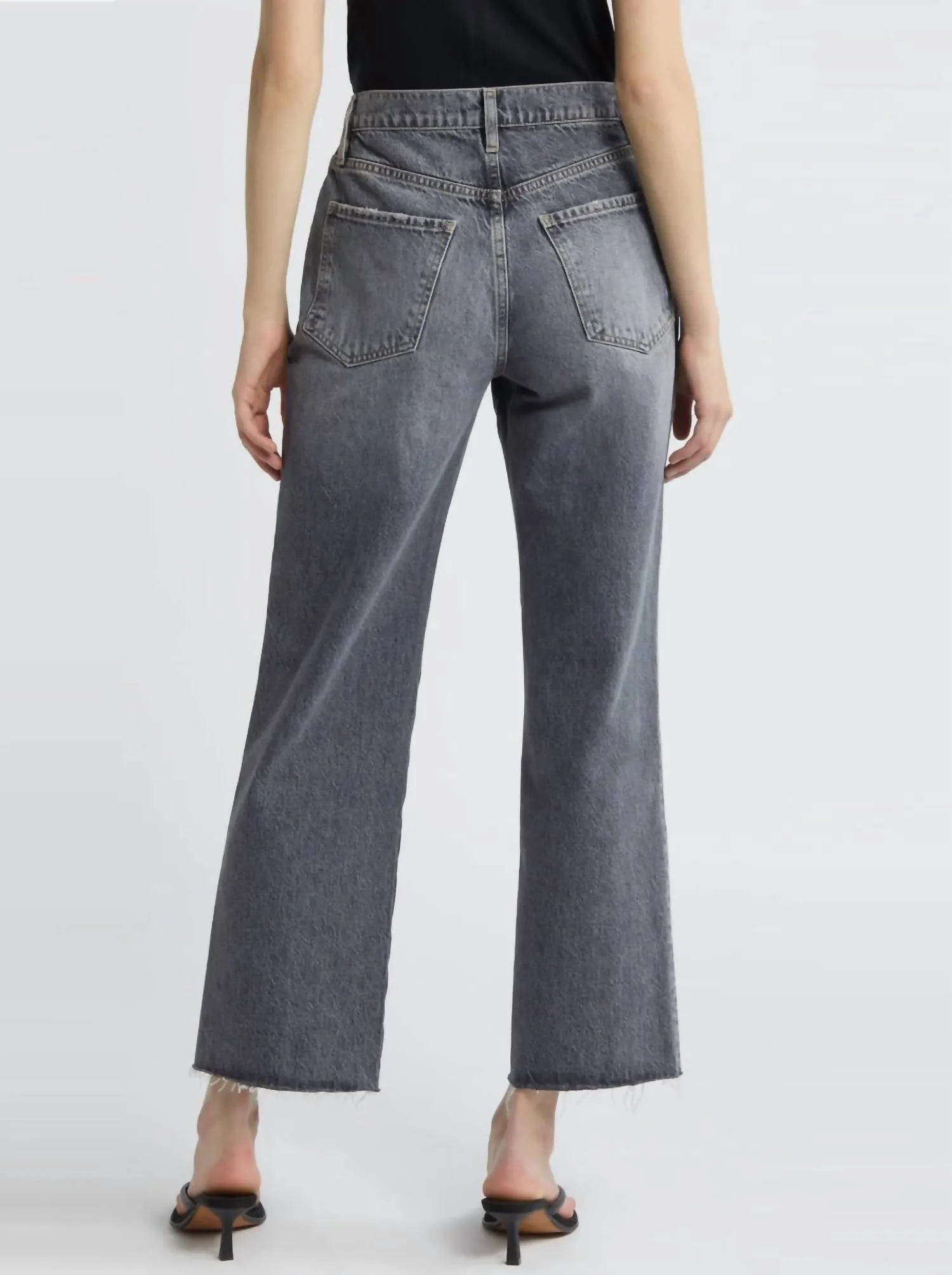 Le Jane Ankle Raw Fray Jeans In Zurich