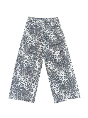 Leopard Wide-Leg Jeans