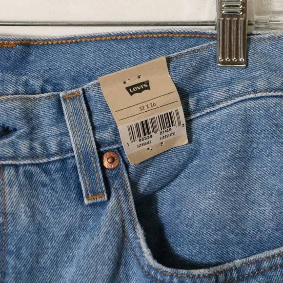 Levi's 501 Jeans Cropped 32x26 Distressed High Rise 100% Cotton Medium Wash