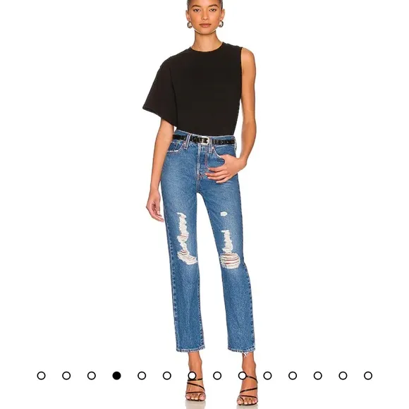 Levi’s Premium Wedgie Straight Leg Jeans High Rise Oxnard Drive Wash 34964-0145