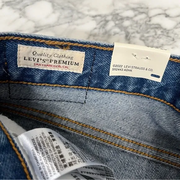 Levi’s Premium Wedgie Straight Leg Jeans High Rise Oxnard Drive Wash 34964-0145