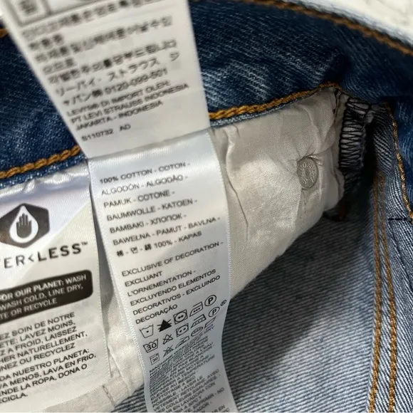 Levi’s Premium Wedgie Straight Leg Jeans High Rise Oxnard Drive Wash 34964-0145