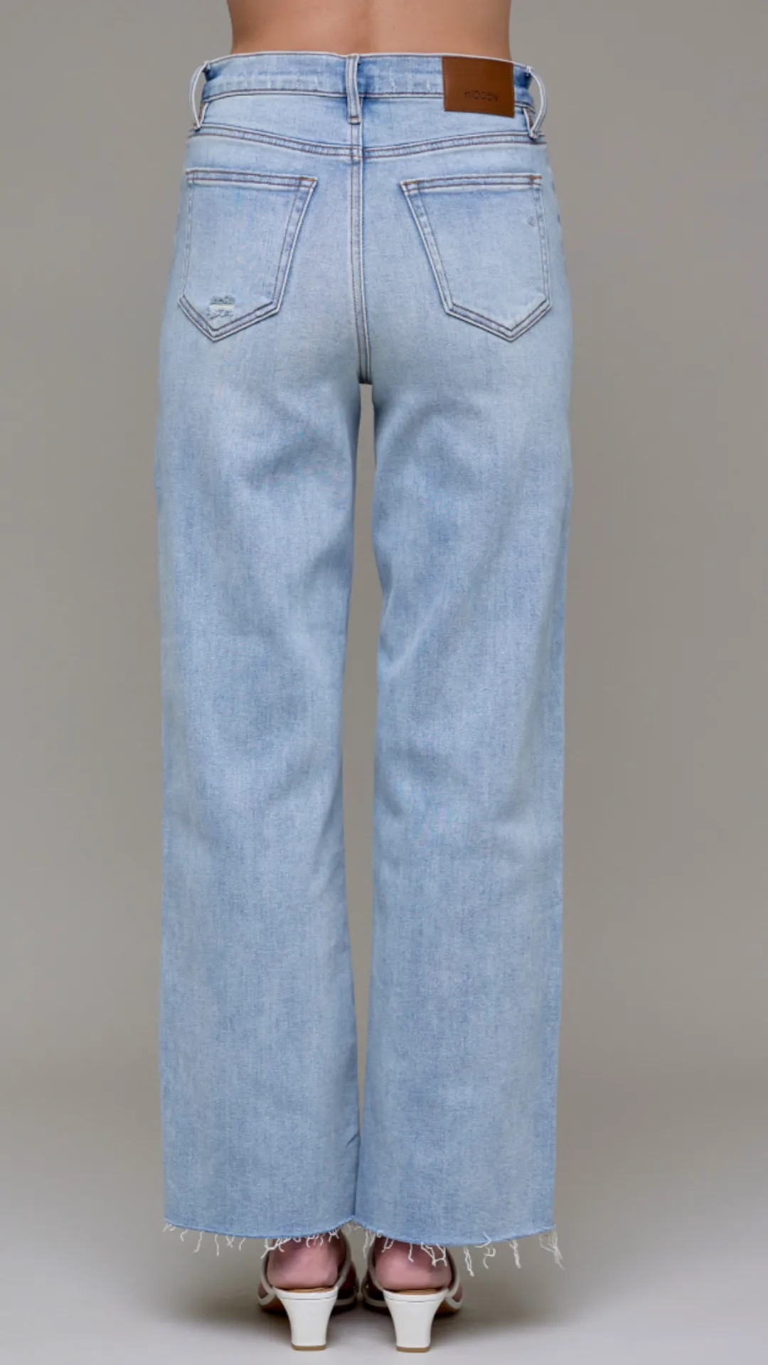 LOGAN High Rise Light Wash Classic Stretch Dad Jean