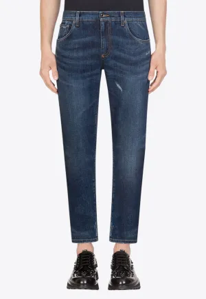 Logo Patch Slim Jeans