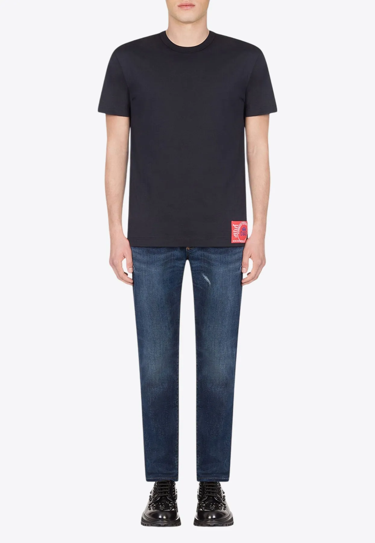 Logo Patch Slim Jeans