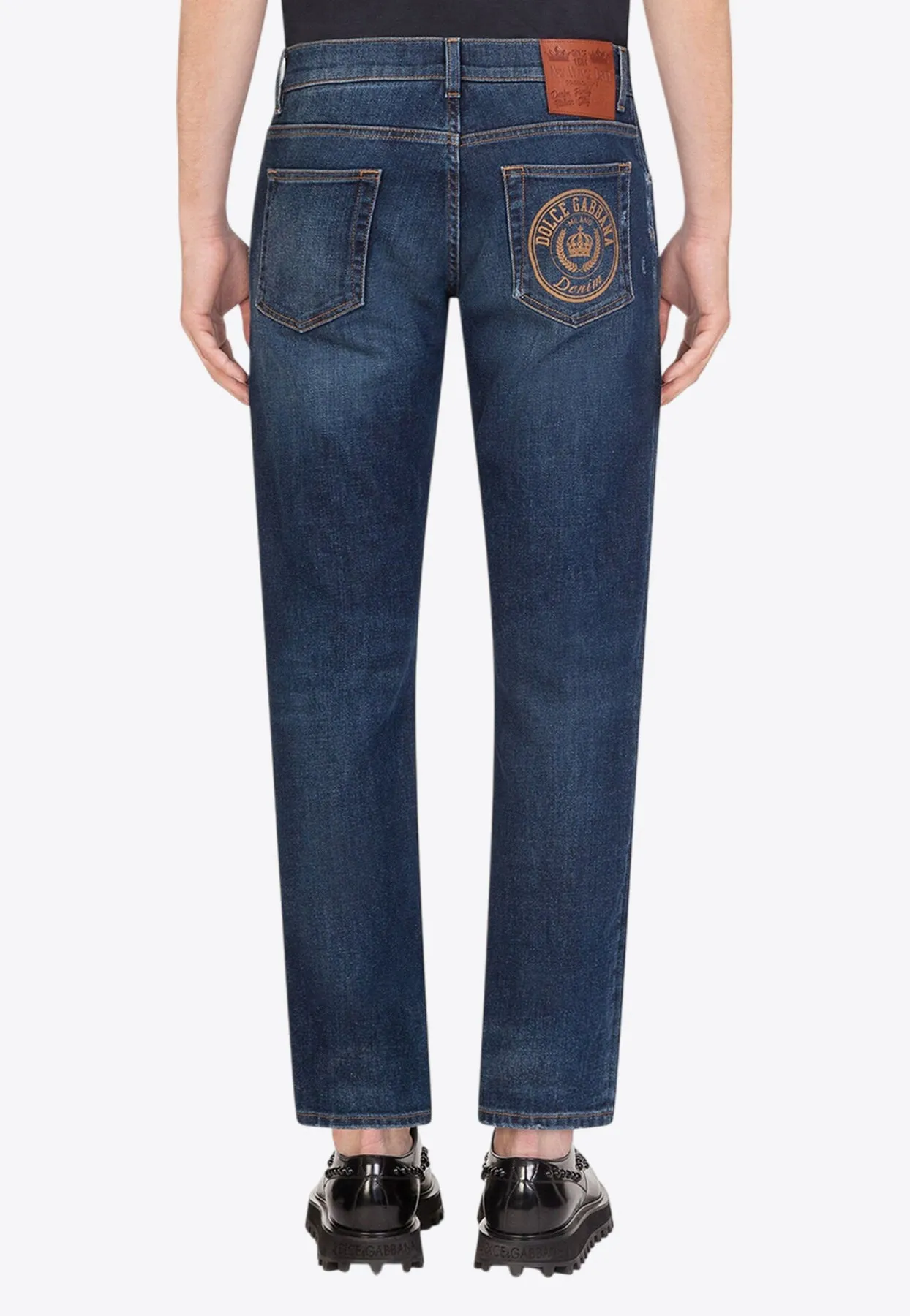 Logo Patch Slim Jeans