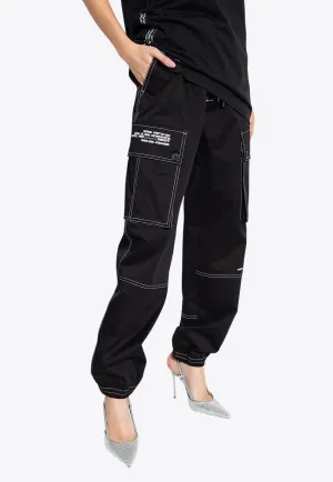 Logo Print Cargo Pants