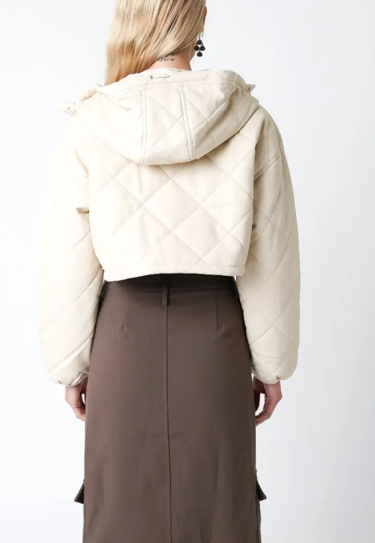 Long Sleeve Hooded Cropped Jacket