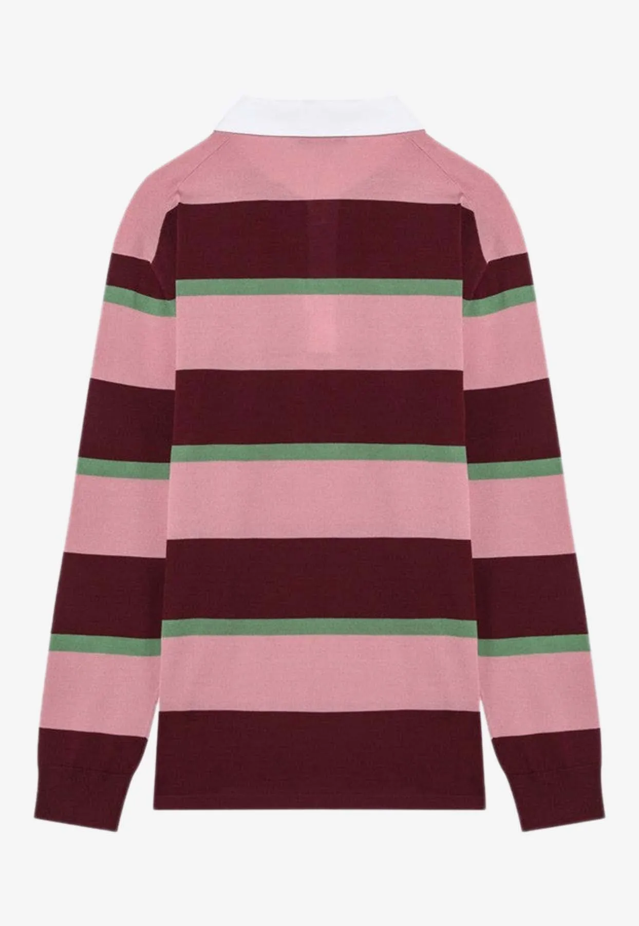 Long-Sleeved Stripe Polo T-shirt