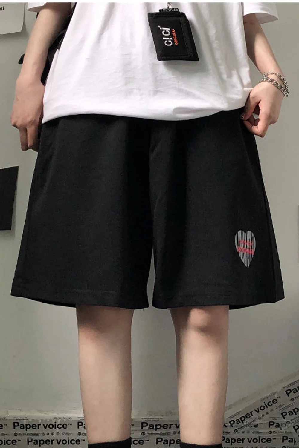 Love Printed Casual Homewear Shorts Pants