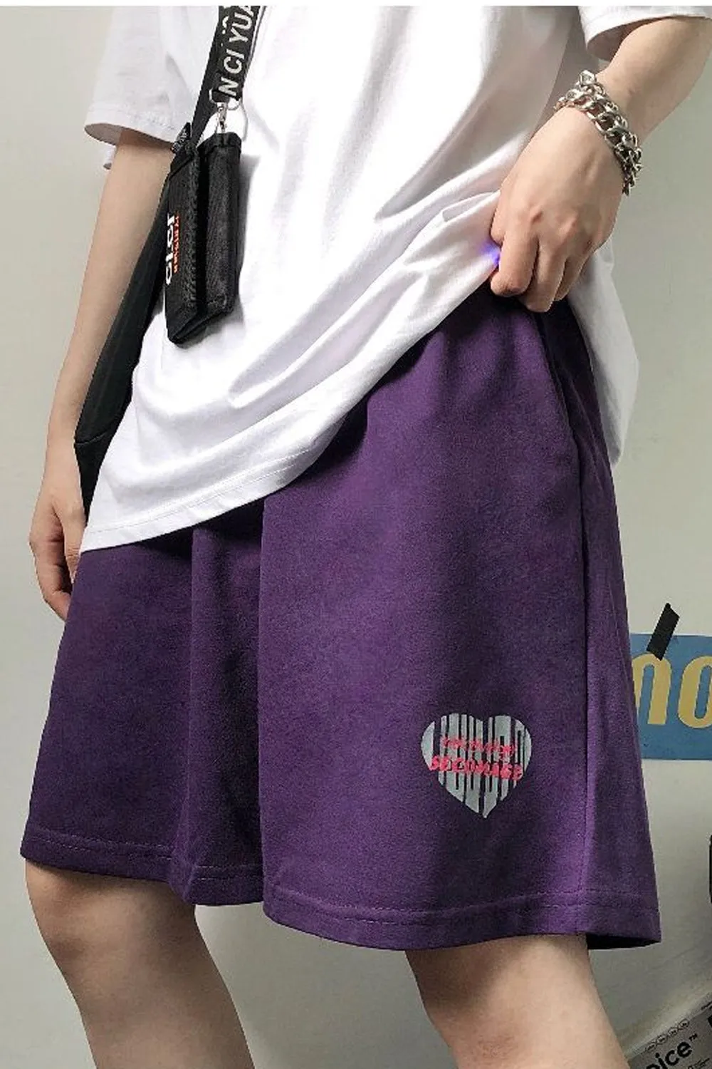 Love Printed Casual Homewear Shorts Pants