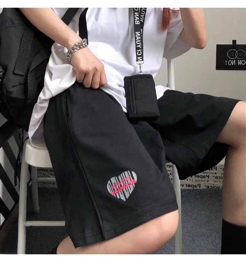 Love Printed Casual Homewear Shorts Pants
