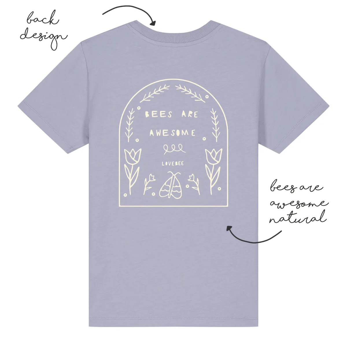 LoveBee T-Shirts | Bees are Awesome | Lavender