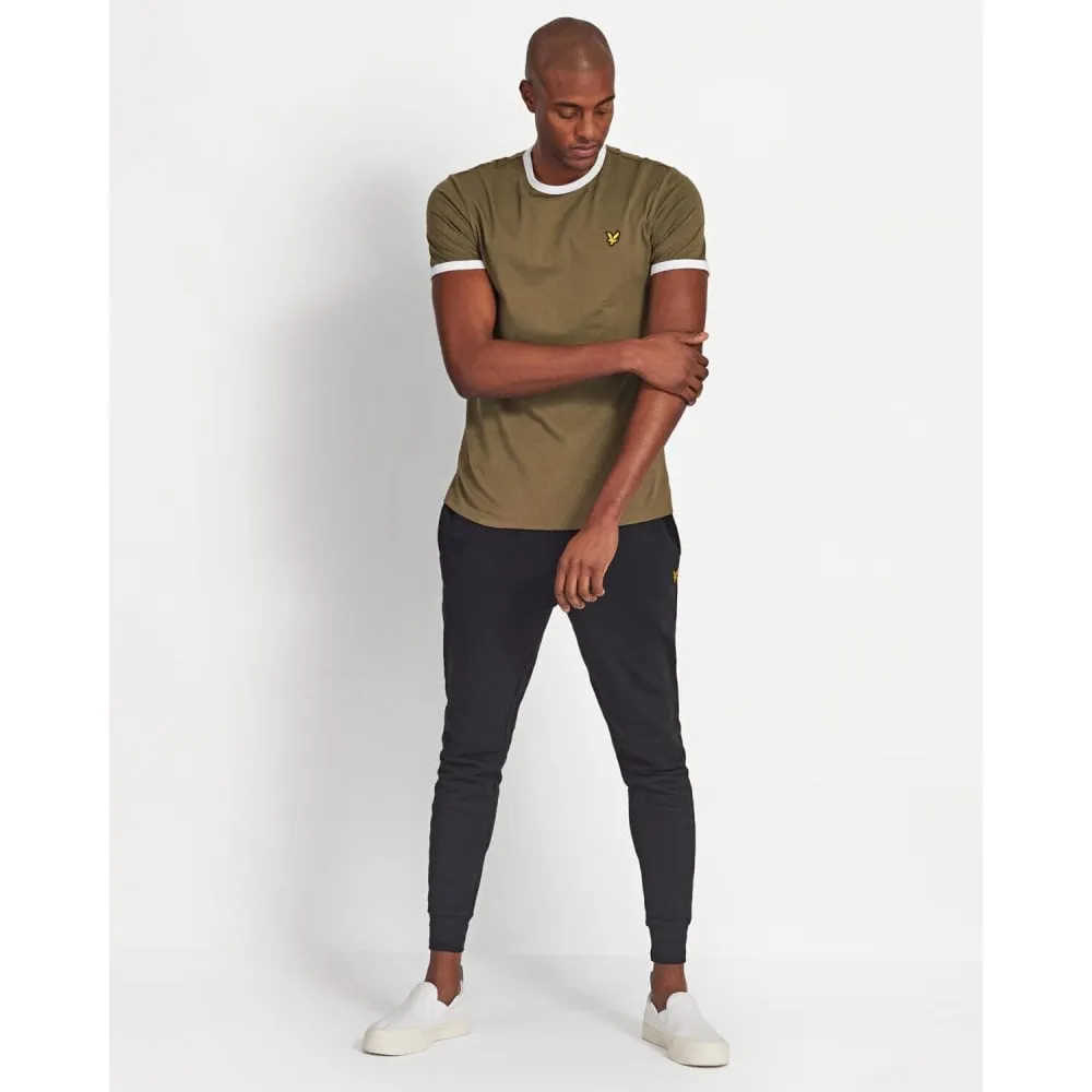 Lyle & Scott Ringer T Shirt Lichen Green/White